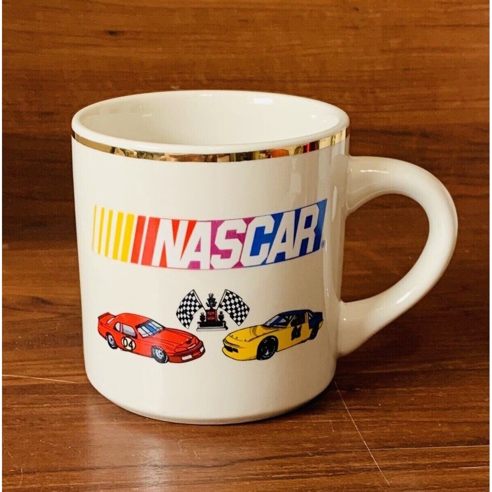 Vtg Nascar #04 and #91 Coffee Mug/Cup - 14 oz - Made in USA